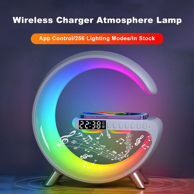 2023 New Intelligent LED Lamp Bluetooth Speake Wireless Charger Atmosphere Lamp