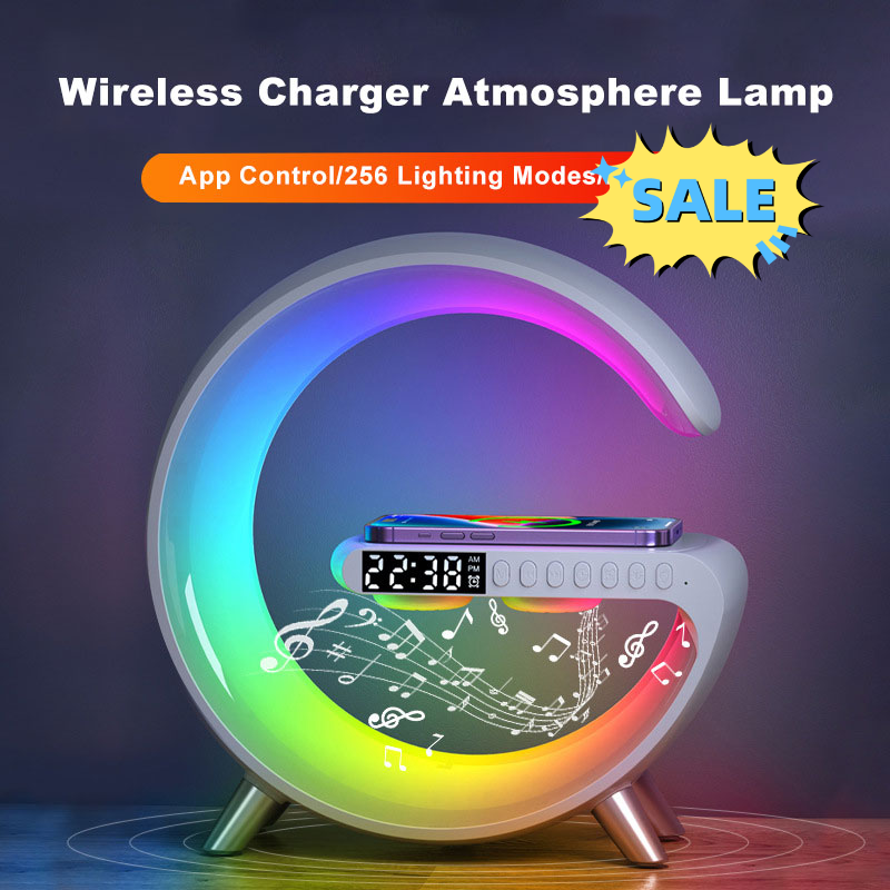 2023 New Intelligent LED Lamp Bluetooth Speake Wireless Charger Atmosphere Lamp